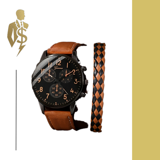RELOJ DE CUARZO + BRAZALETE